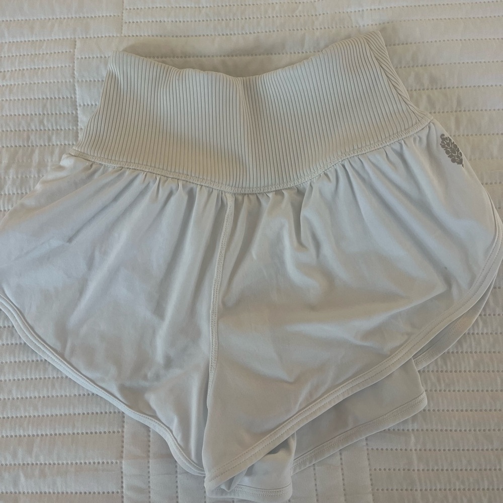 Free People White High Waist Shorts